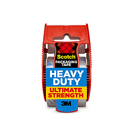 Scotch Heavy Duty Shipping Packing Tape, 1 Tape Roll with Dispenser, 1 7/8 in x 22.2 yd, 1.88" Core, Designed for Packing, Shipping and Mailing, Guaranteed to Stay Sealed, Clear