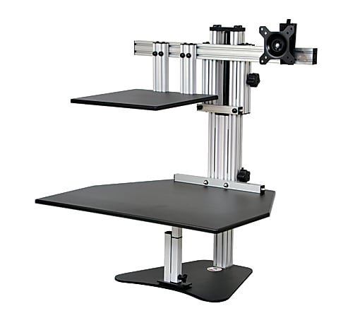 Ergo Desktop Hybrid Kangaroo MDF Desktop, Black, EDHKBLKFA