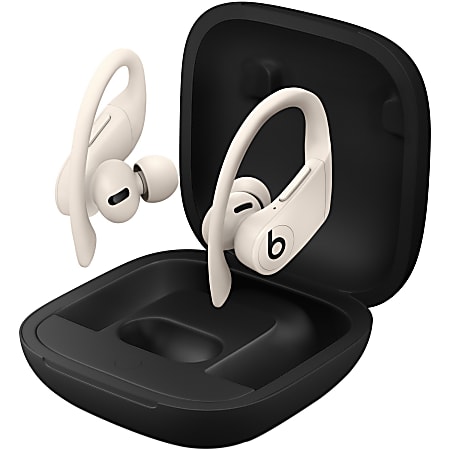 Beats by Dr. Dre Powerbeats Pro Totally Wireless Earphones Ivory Stereo Wireless  Bluetooth Over the ear Earbud Binaural In ear Ivory White - Office Depot