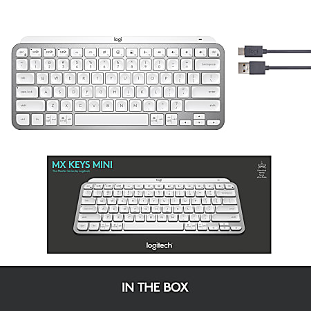 Logitech MX Keys Mini Minimalist Wireless Illuminated Keyboard Pale Gray -  Office Depot