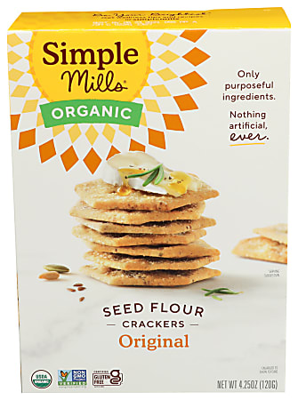 Simple Mills Seed Flour Crackers, Original, 4.25 Oz, Total Qty 6