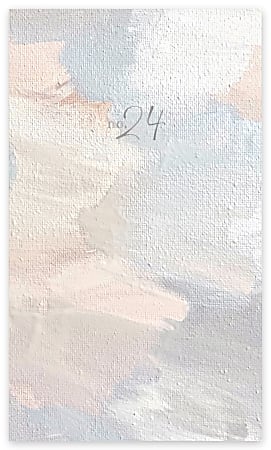 2024 Office Depot® Brand Monthly Planner, 3-1/2" x 6”, Painterly, January To December 2024 