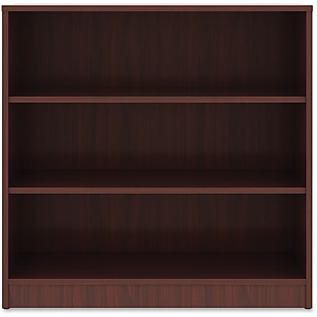 Lorell® 36"H 3-Shelf Bookcase, Mahogany