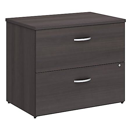 Bush Business Furniture Studio C 36"W Lateral 2-Drawer File Cabinet, Storm Gray, Standard Delivery