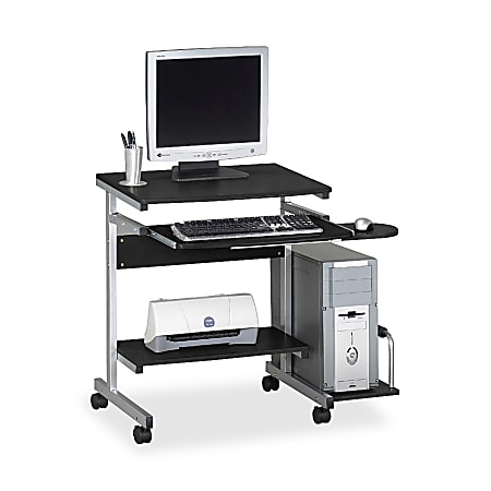 Eastwinds Portrait PC Cart Desk Workstation 31"H x 36-1/2"W x 19-1/4"D, Anthracite/Metallic Gray
