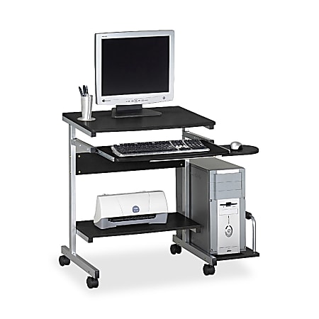 Mayline Eastwinds Portrait PC Cart Desk Workstation 31"H x 36 1/2"W x 19 1/4"D, Anthracite/Metallic Gray
