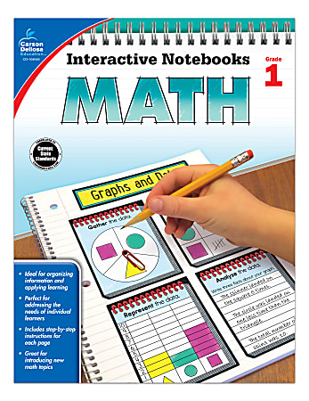 Carson-Dellosa Interactive Notebook For Math, Grade 1