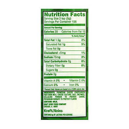Kraft 100% Grated Parmesan Cheese, 24 Oz Bottle