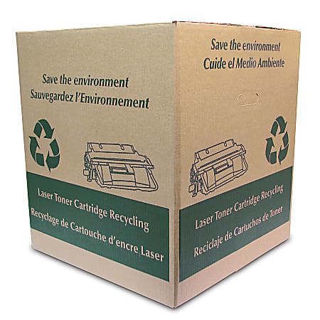 FREE Ink & Toner Cartridge Recycling Box With Prepaid Return Shipping Label, 22"H x 20"W x 20"D