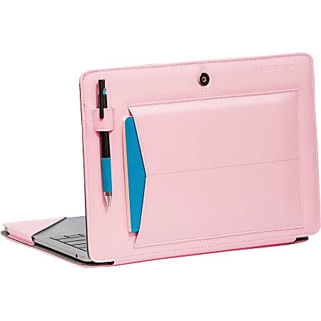Bluebonnet Carrying Case for 13" Apple MacBook Air, MacBook Pro, Notebook - Pink - Leather Body
