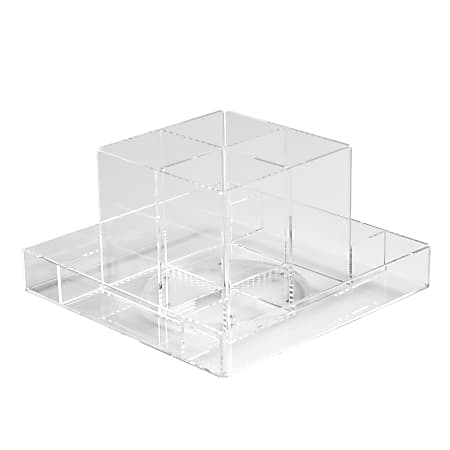 Russell &amp; Hazel Acrylic Carousel Organizer, 4-1/4&rdquo;H x 8&rdquo;W x 8&rdquo;D, Clear