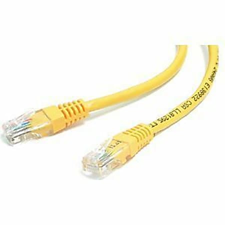 StarTech.com 20 ft Yellow Molded Cat5e UTP Patch Cable - Category 5e - 20 ft - 1 x RJ-45 Male - 1 x RJ-45 Male - Yellow