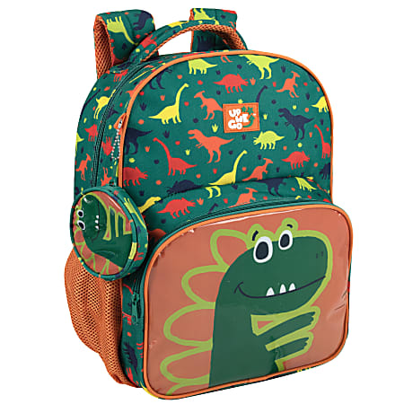 Up We Go Backpack With Coin Pocket, 15”H x 12”W x 5-1/2”D, Dino