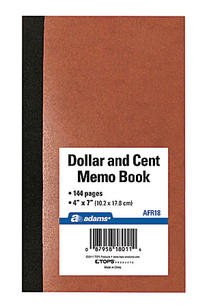 Adams Dollar And Cent Memo Book