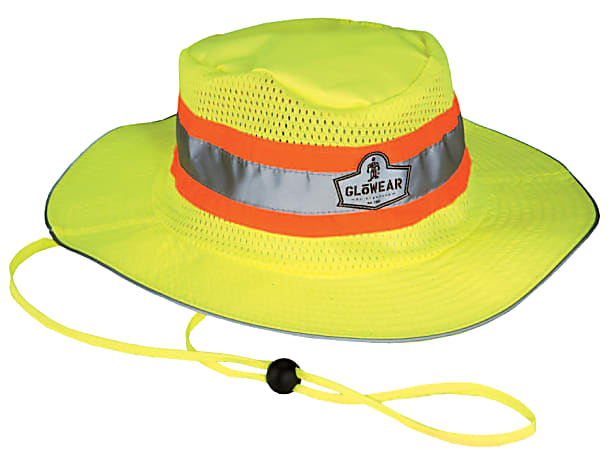 Ergodyne GloWear 8935 Hi-Vis Polyester Ranger Hat, Small/Medium, Lime