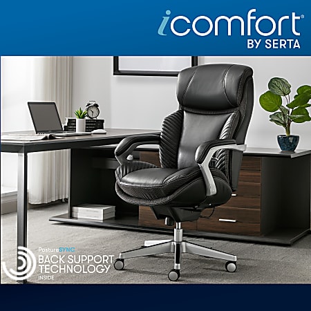 Serta iComfort i6000 Big Tall Ergonomic Bonded Leather High Back