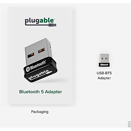 Plugable USB Bluetooth Adapter for PC Bluetooth 5.0 Dongle