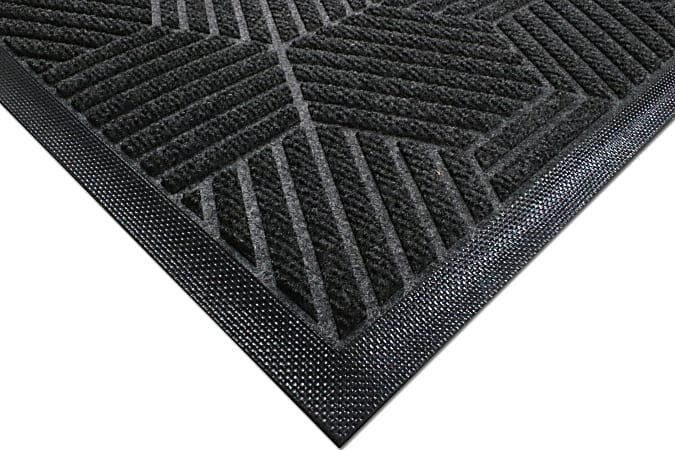 M + A Matting WaterHog Silver Mat, Smooth, 45”H x 71”W, Graphite