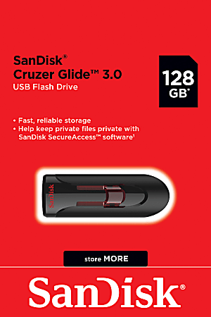 SanDisk Cruzer Glide USB 3.0 Flash Drive 256GB Black