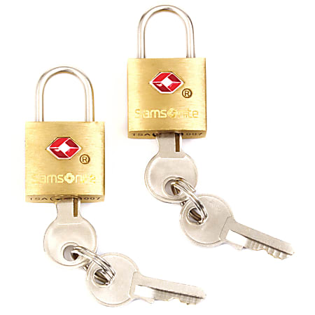 Samsonite® Travel Sentry® Brass Key Locks, Pack Of 2