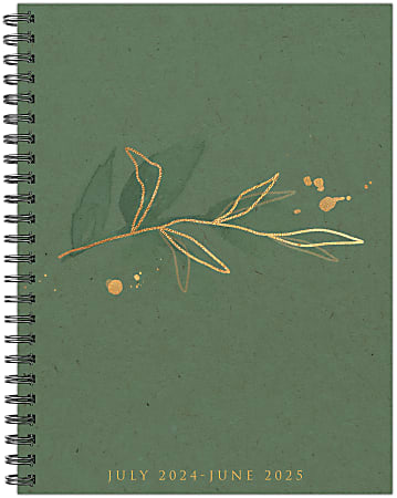 2024-2025 Willow Creek Press Weekly/Monthly Planner, 6-1/2" x 8-1/2", Ivy Green, July To June, 47743