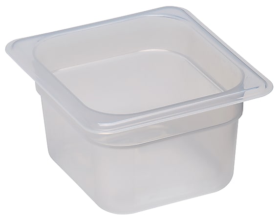 Cambro Translucent GN 1/6 Food Pans, 4"H x 6-3/8"W x 6-15/16"D, Pack Of 6 Containers