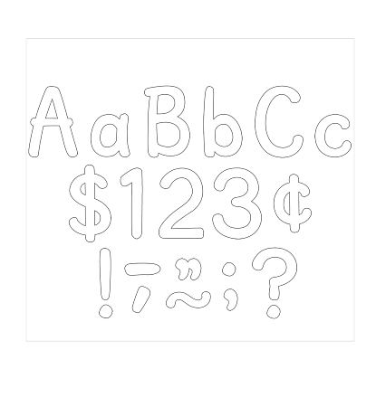 Teacher Created Resources Letters Combo Pack, 4", Modern Classic White, 257 Per Pack, Set Of 2 Packs