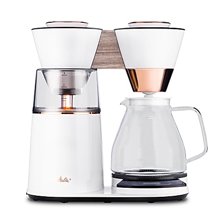 Melitta Vision 12-Cup Programmable Luxe Drip Coffee Maker With Revolving Dashboard, White