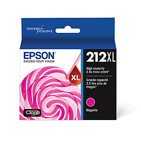Epson® 212XL Claria® High-Yield Magenta Ink Cartridge, T212XL320-S
