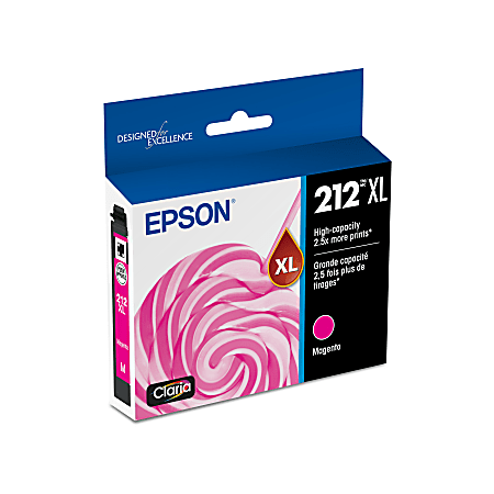 Epson® 212XL Claria® High-Yield Magenta Ink Cartridge, T212XL320-S