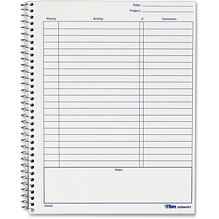TOPS Noteworks Project Planner, 6 3/4" x 8 1/2", Metallic Gold