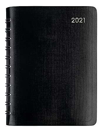 Office Depot® Brand Weekly/Monthly Planner, 4" x 6", Black, January 2021 To December 2021, OD711500