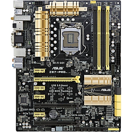 Asus Z87-PRO Desktop Motherboard - Intel Z87 Express Chipset - Socket H3 LGA-1150