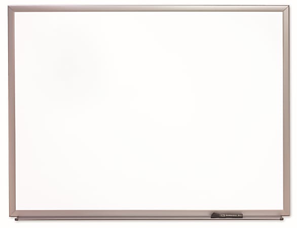 SKILCRAFT® Non-Magnetic Melamine Dry-Erase Whiteboard, 48" x 72", Aluminum Frame With Silver Finish (AbilityOne 7110-01-568-0398)
