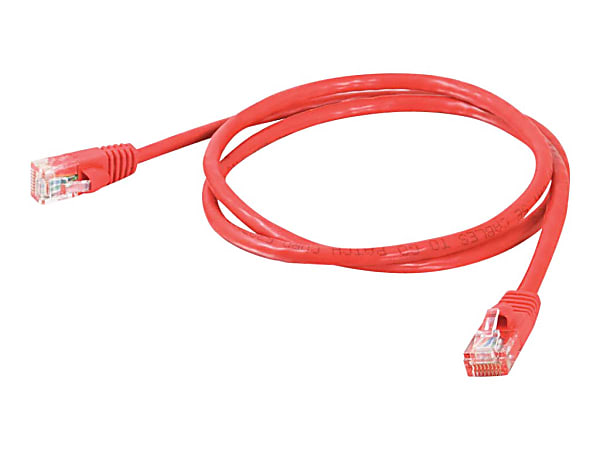 C2G Cat5e Snagless Unshielded (UTP) Network Patch Cable - Patch cable - RJ-45 (M) to RJ-45 (M) - 2 ft - UTP - CAT 5e - molded, snagless, stranded - red