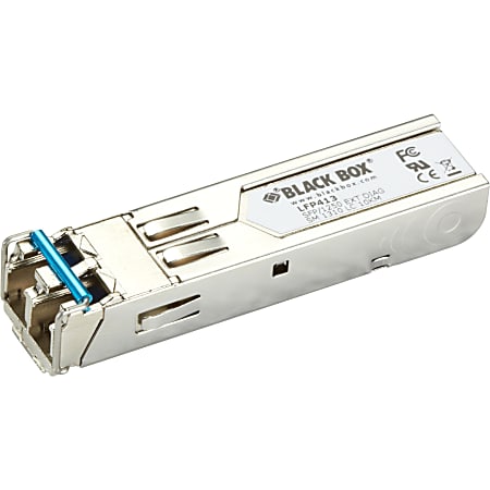 Black Box EXTR SFP EXT DIAG - (1) 1.25-Gbps SM, 1310nm, 10km, LC - For Data Networking, Optical Network - 1 x LC 1000Base-X Network - Optical Fiber - Single-mode - Gigabit Ethernet - 1000Base-X - Hot-pluggable - TAA Compliant