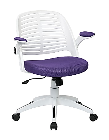 Ave Six Tyler Polyester Mid-Back Office Chair, Purple/White