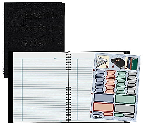 Mead Limited Meeting Notebook 7 14 x 9 12 80 Pages Black - Office