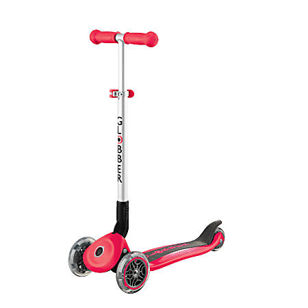 Globber Primo Foldable Scooter, 26-9/16"H x 11"W x 32-1/2"D, Red 