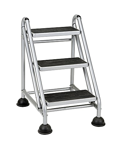 Cosco® Rolling Commercial Step Stool, 3-Step, 26 3/5