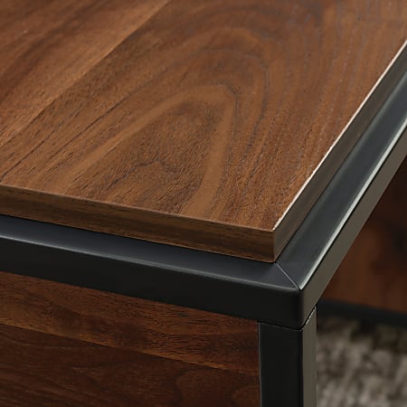 Sauder Nova Loft 49 W Single Pedestal Computer Desk Grand Walnut