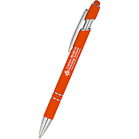 Softy Gold Metallic Pen w/ Stylus - Laser - SJNJW289 - IdeaStage