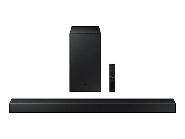 Samsung HW-A450 - Sound bar system - 2.1-channel - wireless - Bluetooth - 300 Watt (total) - black
