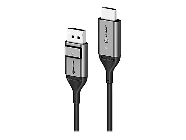 ALOGIC Ultra - Adapter cable - DisplayPort male latched to HDMI male - 6.6 ft - space gray - 4K support, active