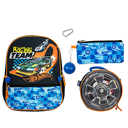 Accessory Innovations Hot Wheels 5-Piece Backpack Set, Blue