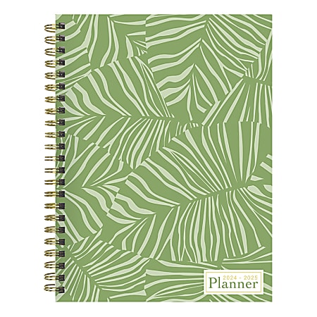 2024-2025 TF Publishing Medium Weekly/Monthly Planner, Verde, 8” x 6-1/2”, July To June