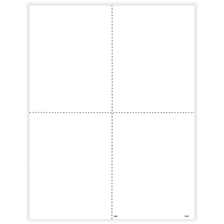 ComplyRight® W-2 Tax Forms, Blank Face With Backer Instructions, 4-Up (Box Format), Laser, 24# Paper Stock, 8-1/2" x 11", Pack Of 500 Forms