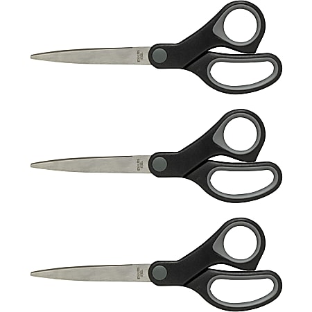 Sparco Straight Scissors w/Rubber Grip Handle - 8"