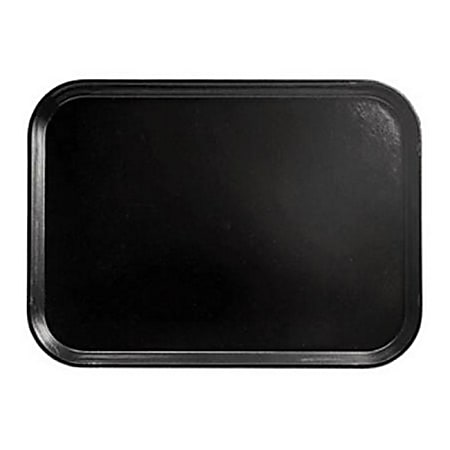 Cambro Polytread Rectangular Serving Tray, 12" x 16", Black