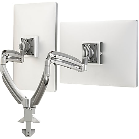 Chief Kontour Dual Arm Desk Mount - For Displays 10-38" - Silver - Height Adjustable - 2 Display(s) Supported - 10" to 30" Screen Support - 50 lb Load Capacity - 75 x 75, 100 x 100 - VESA Mount Compatible - 1 Each